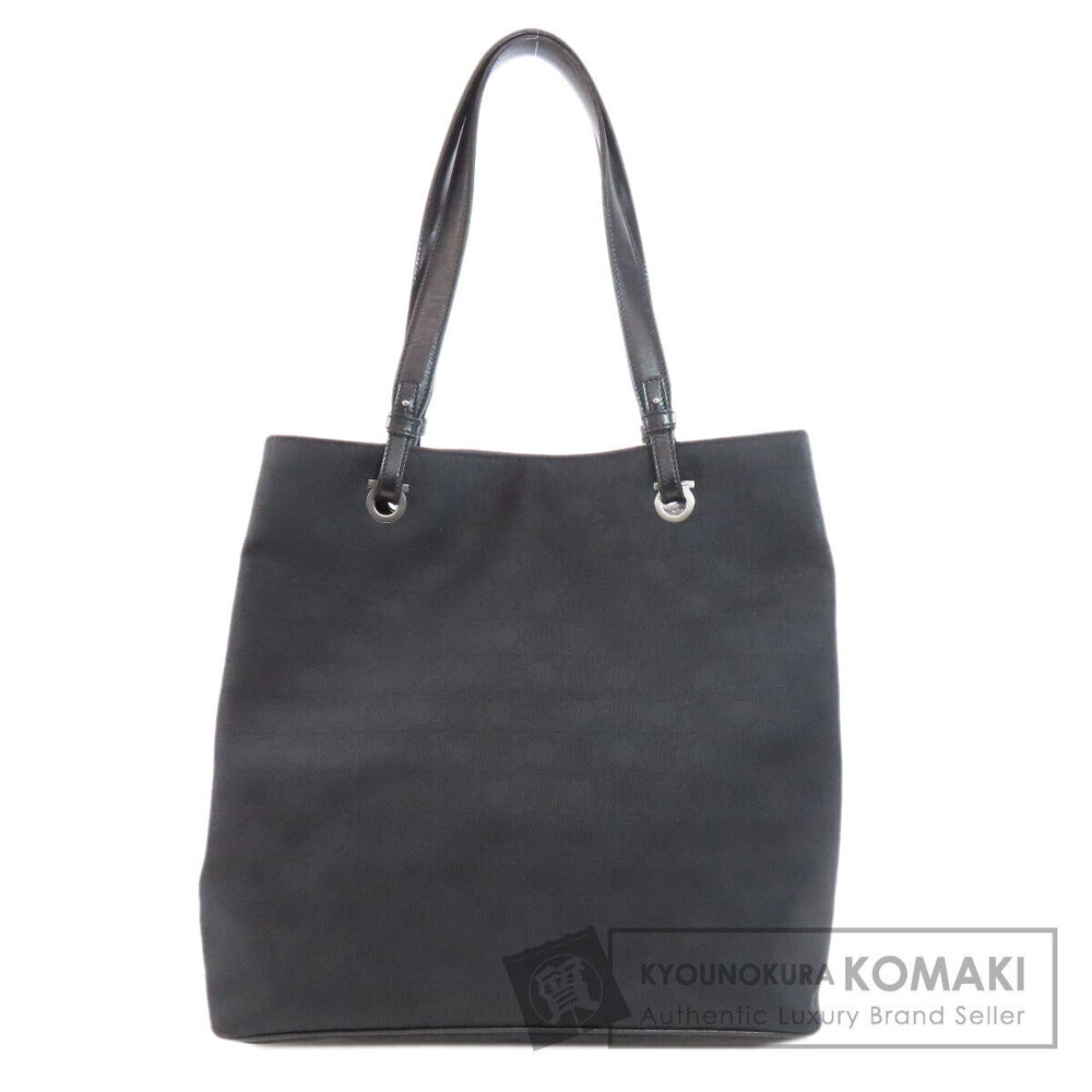 Salvatore Ferragamo Gancini motif tote bag canvas